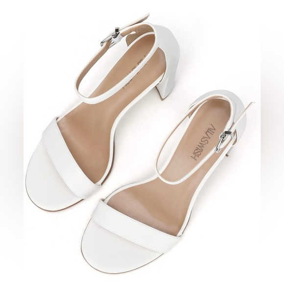 Chunky heels white cute leather - Picture 3 of 6